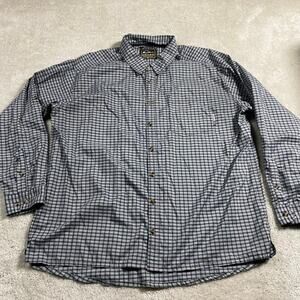 Drake Waterfowl Shirt Mens XXL Plaid Lightweight Fishing Roll Cuff Outdoor